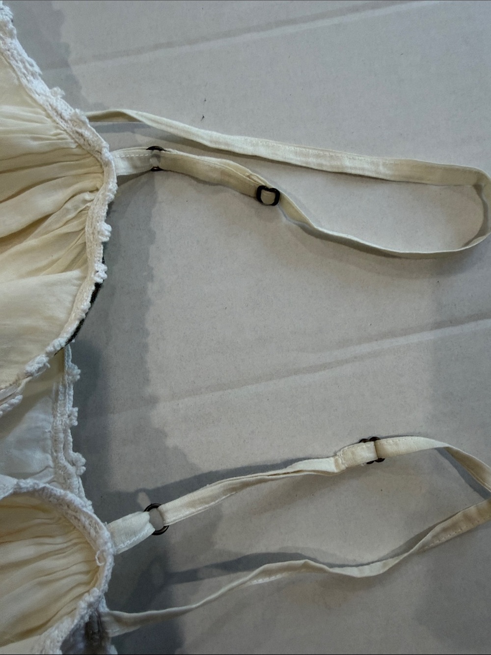 Raspodia Cream Lace-Trim Slip Dress - Picture 10 of 11